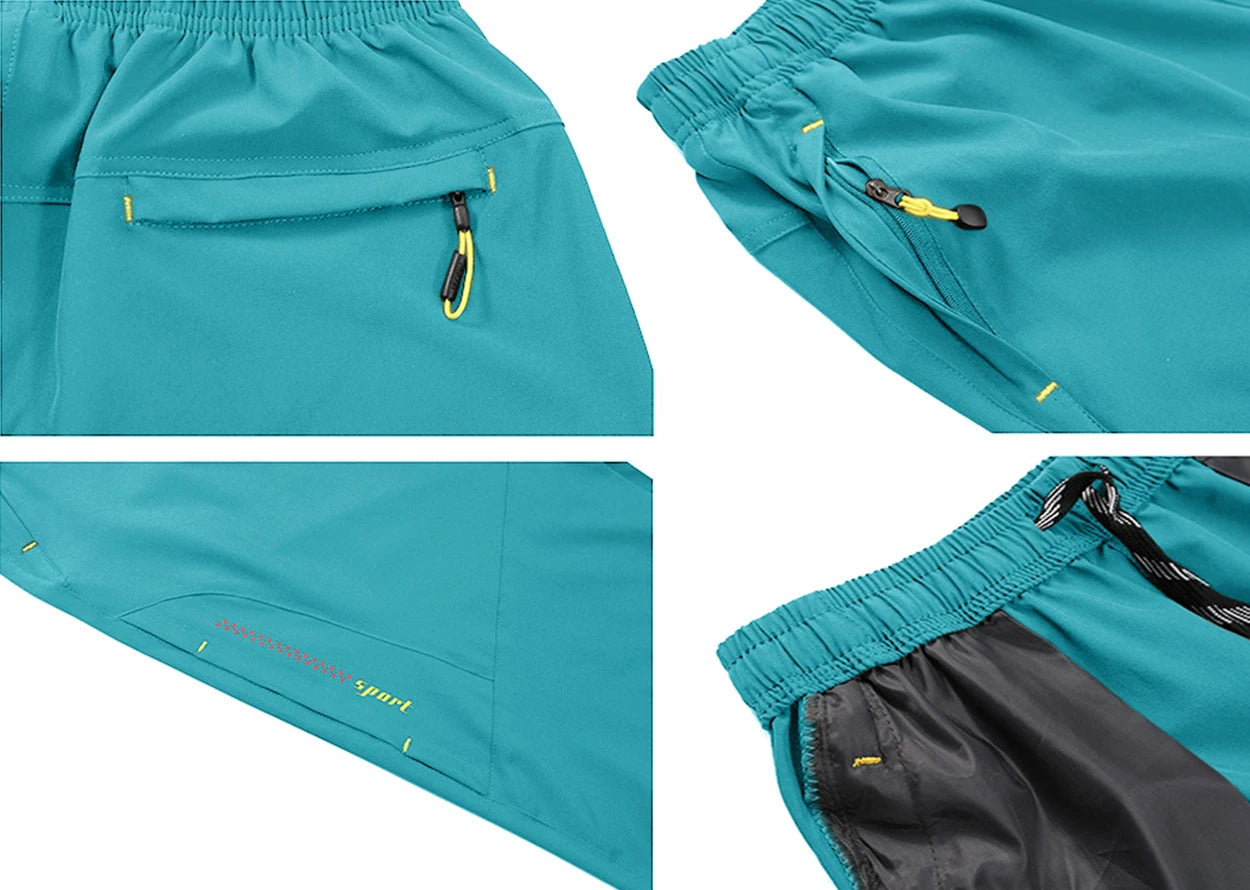 TACVASEN-Short capri d'été pour homme, vêtement long à séchage rapide, pour randonnée, camping, montagne, travail, poche zippée, pêche en plein air, 3/4 Planète Rando