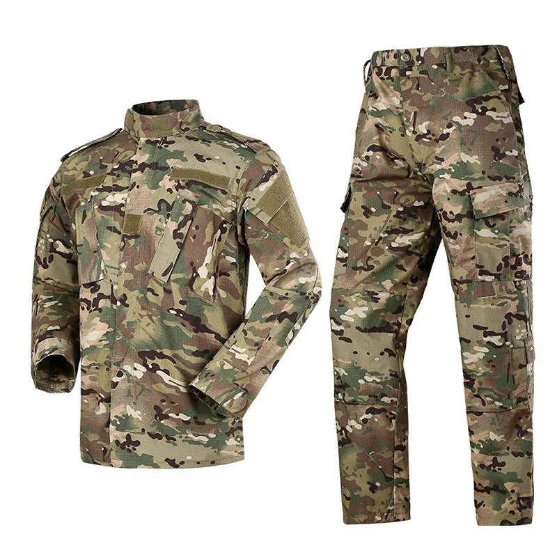 Combinaison de camouflage 17 couleurs, ensemble de vêtements de combat Airsoft, vêtements d'entraînement surdimensionnés, costumes de chasse et de pêche en plein air 3XL A2F48 Planète Rando