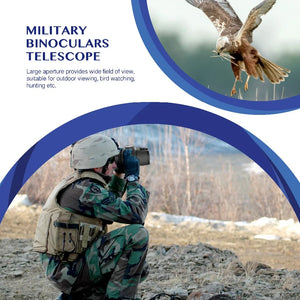 Jumelles 10x50 télescope militaire marin adultes étanche avec télémètre boussole BAK4 prisme HD observation des oiseaux pour la chasse Bostron