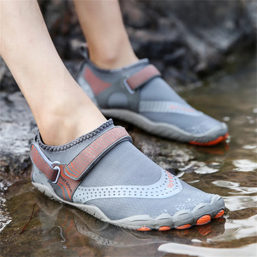 Chaussures d'eau antidérapantes à cinq doigts pour hommes et femmes, baskets légères à séchage rapide, pour pataugeoire en plein air, natation, pieds nus Planète Rando
