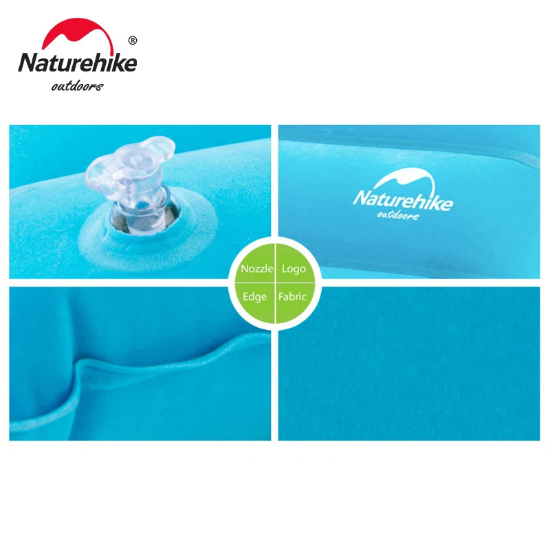 Naturehike – oreiller gonflable carré, ultraléger, pour Camping en plein air, randonnée, voyage, avion Portable, pliable, doux et confortable Planète Rando