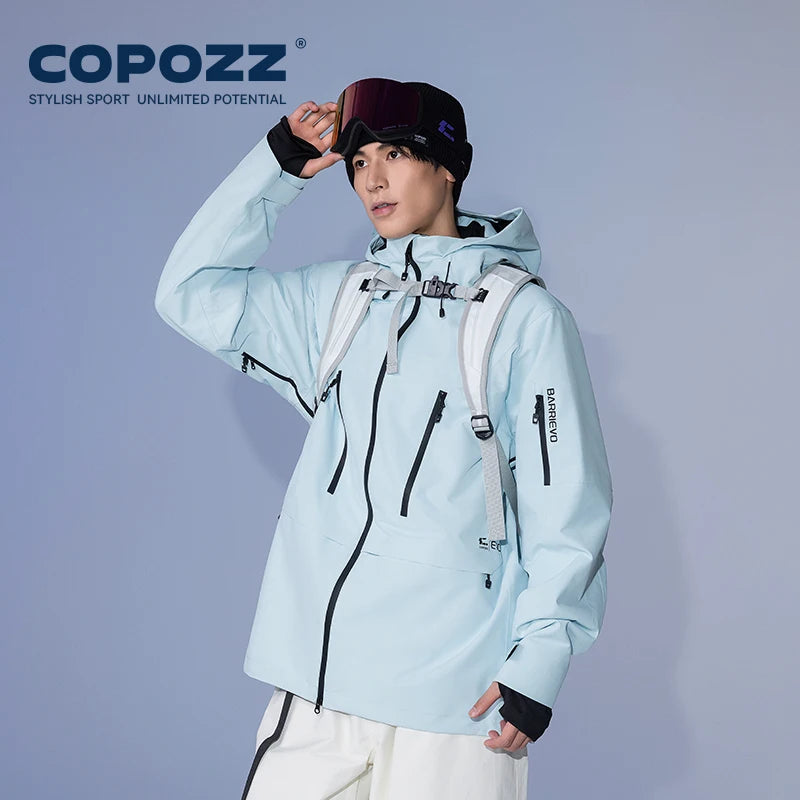 Parka d'hiver / veste de ski imperméables 3 couches avec technologie Teflon EcoElite "COPOZZ - HXF-24304"