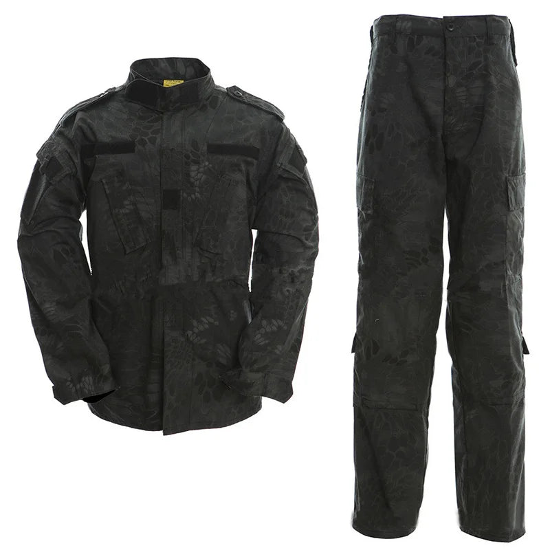Combinaison de camouflage 17 couleurs, ensemble de vêtements de combat Airsoft, vêtements d'entraînement surdimensionnés, costumes de chasse et de pêche en plein air 3XL A2F48 Planète Rando