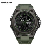 SANDA-Montre-bracelet de sport étanche pour homme, haut de gamme, montres de luxe pour homme, militaire, montre de l'armée, affichage des touristes SANDA