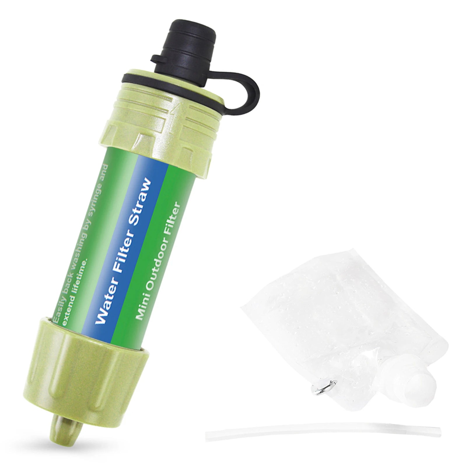 Filtre à eau extérieur, paille à boire, purificateur d'eau d'urgence, système de Filtration d'eau à ventouse, voyage Camping randonnée outils de survie Outdoor Survival