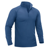 T-shirt thermique / sweat-shirt polaire à fermeture éclair 1/4 et manches longues pour homme "TACVASEN - TS321"