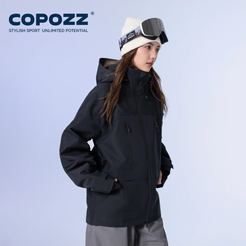 Parka d'hiver / veste de ski imperméables 3 couches avec technologie Teflon EcoElite "COPOZZ - HXF-24304"