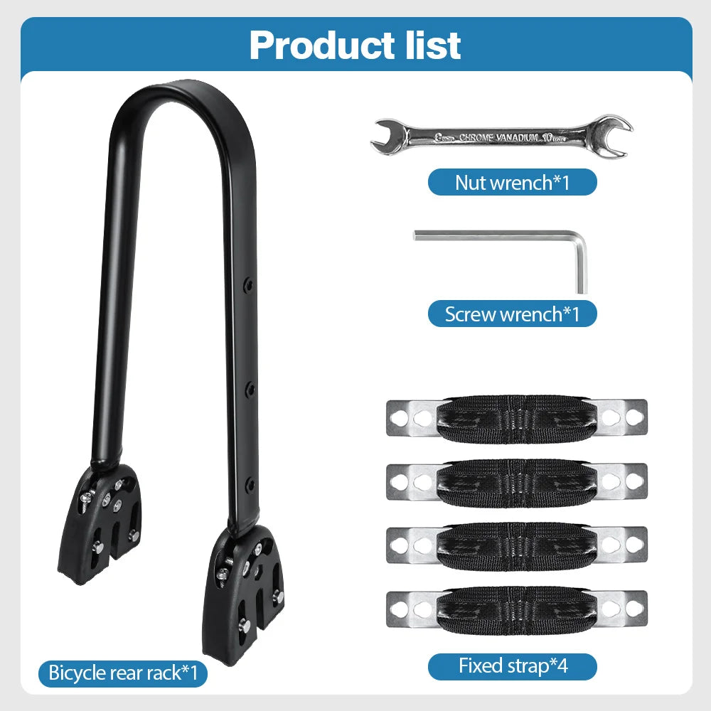 Porte bagage sur fixation arrière en alliage d'aluminium pour VTT / Gravel "Newboler - HOL005 series" Planète Rando