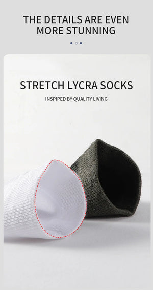 Lot de 5 paires de chaussettes homme en fibre de bambou antibactériennes "MiiOW - MQL2B28368", couleurs gris et noir, présentées sur fond blanc. Marque MiiOW.