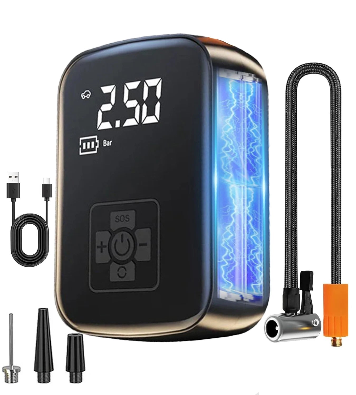 EAFC 150PSI gonfleur de pneus compresseur d'air Portable pompe à Air sans fil pneus pompe à Air avec lumière LED gonfleur électrique de boule de pneu EAFC