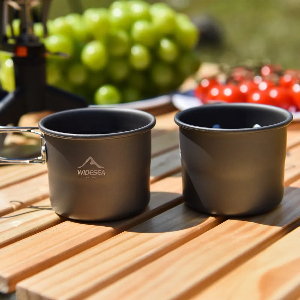 Mug / tasse de camping en aluminium pour café ou thé en extérieur "Widesea - WSCC-105"