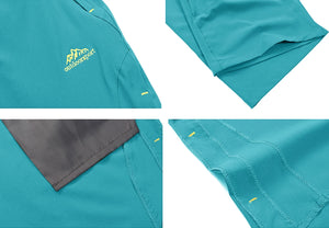 TACVASEN-Short capri d'été pour homme, vêtement long à séchage rapide, pour randonnée, camping, montagne, travail, poche zippée, pêche en plein air, 3/4 Planète Rando
