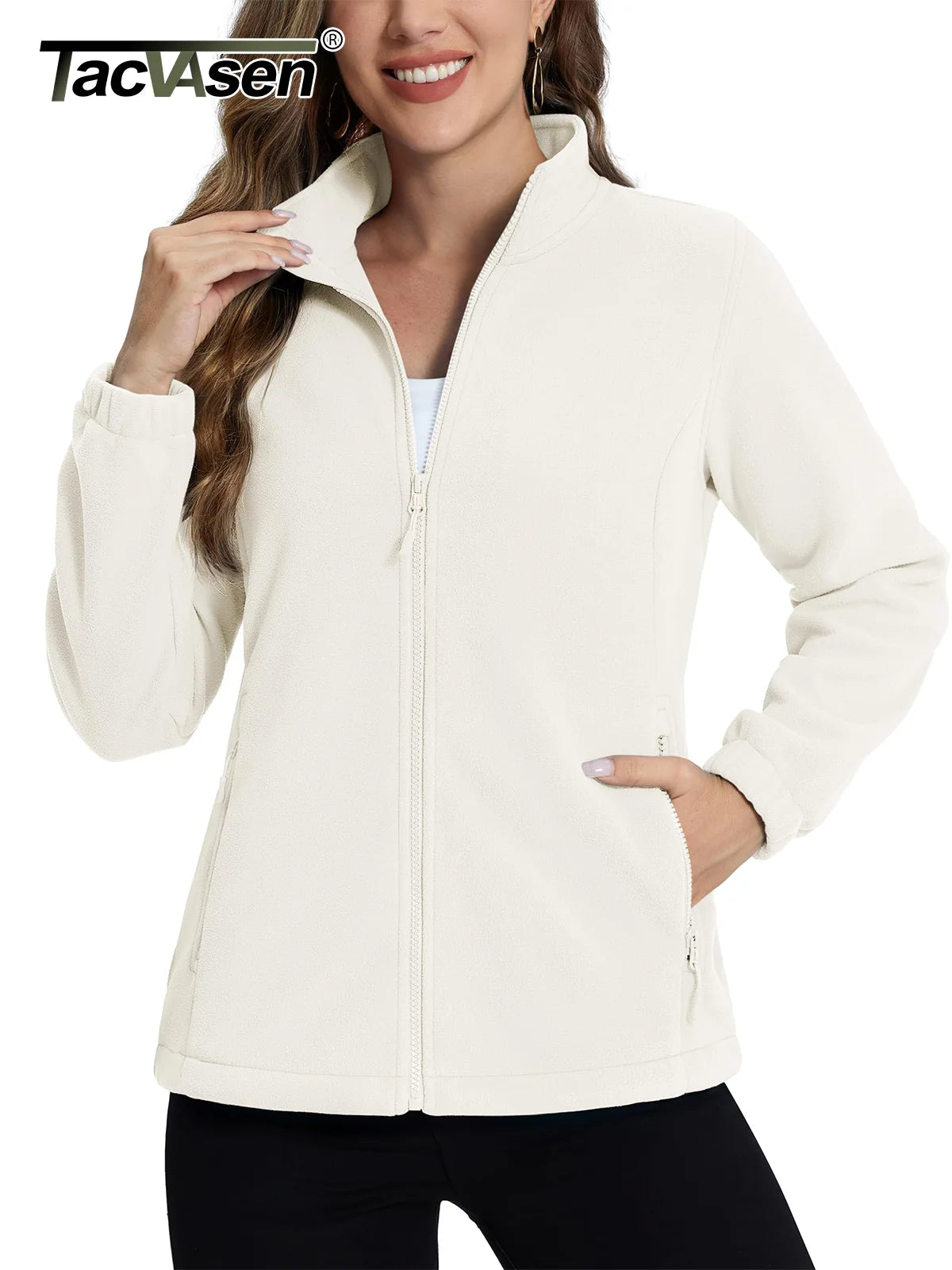 Softshell / polaire avec poches zippées pour femme "TACVASEN - TJ602"