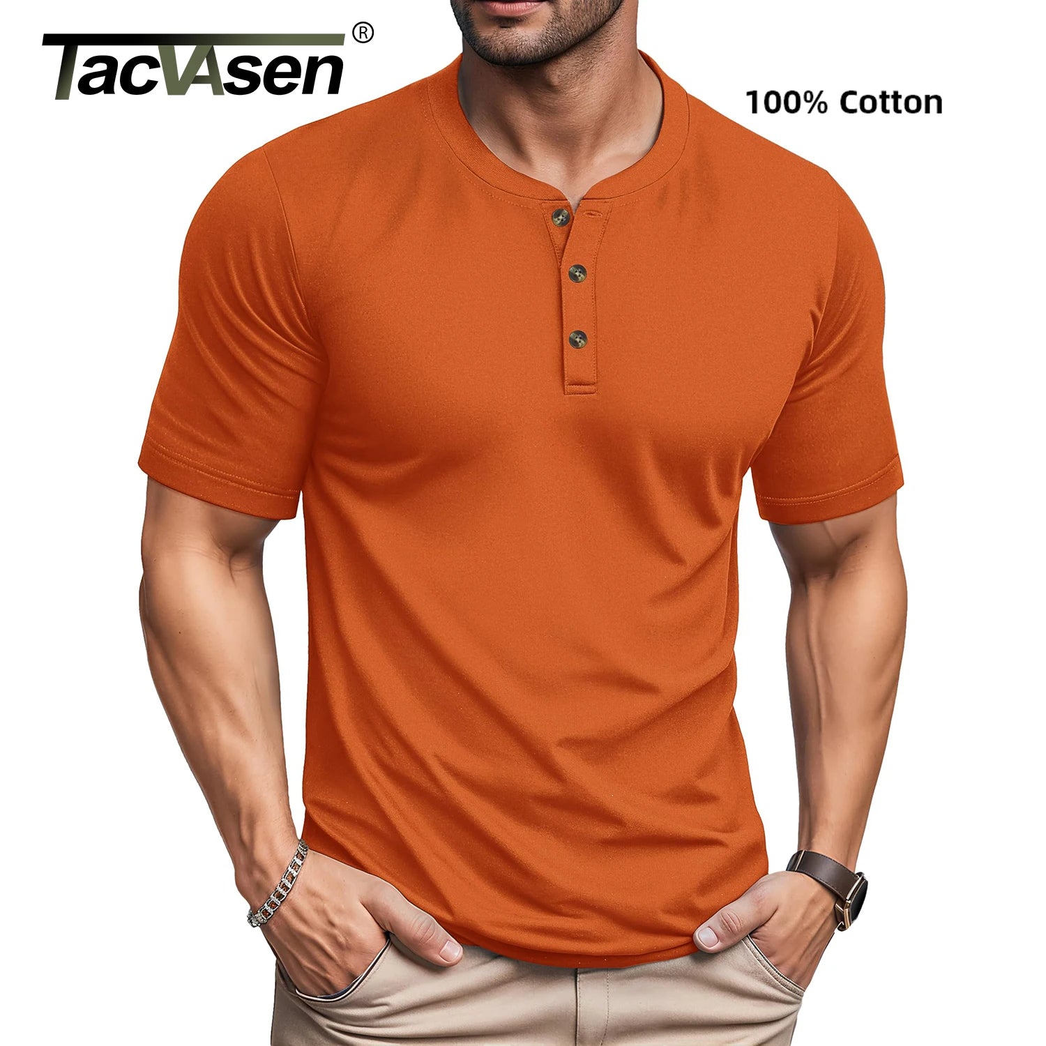 T-shirts manches courtes 100% coton pour homme "TACVASEN - TS277"