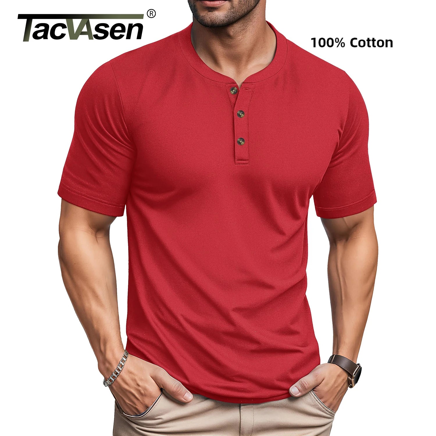 T-shirts manches courtes 100% coton pour homme "TACVASEN - TS277"