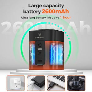 Pompe à air portable ETENWOLF AIR 3 avec 2600 mAh et lampe de camping – Gonflage et dégonflage pour matelas gonflables et articles de piscine. ETENWOLF