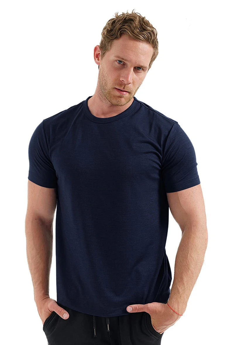 T-shirt technique 100 % laine mérinos à séchage rapide et anti-odeurs pour homme "SERBEWAY - SW200"