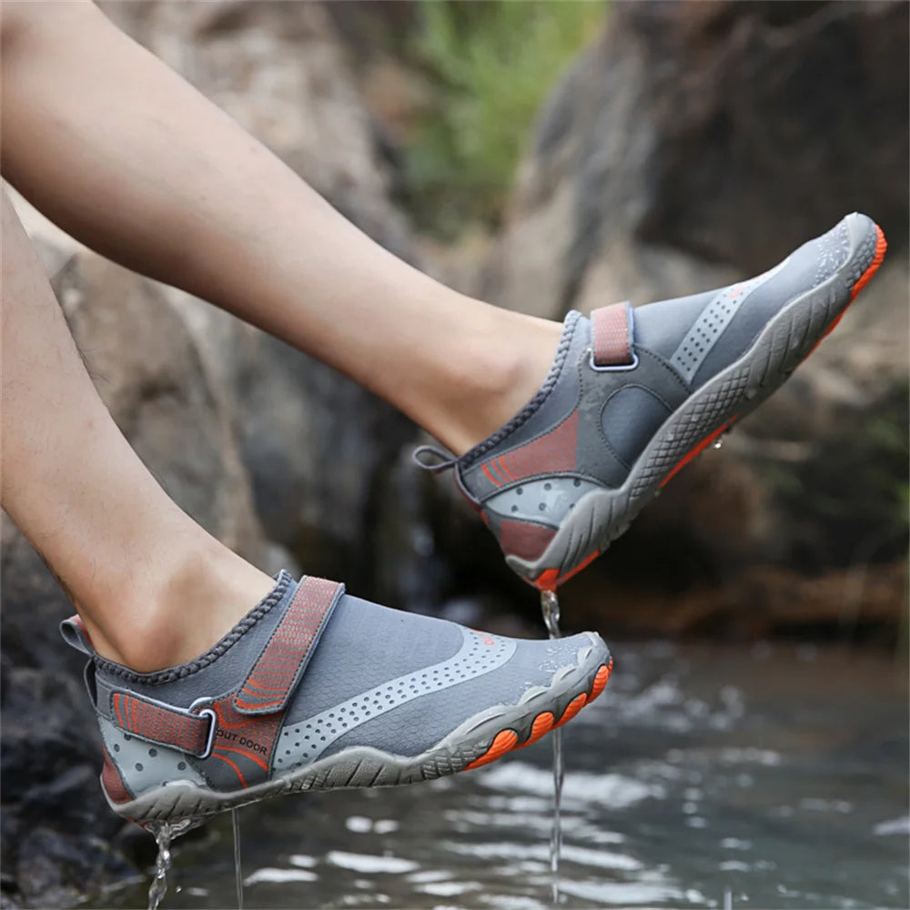 Chaussures d'eau antidérapantes à cinq doigts pour hommes et femmes, baskets légères à séchage rapide, pour pataugeoire en plein air, natation, pieds nus Planète Rando
