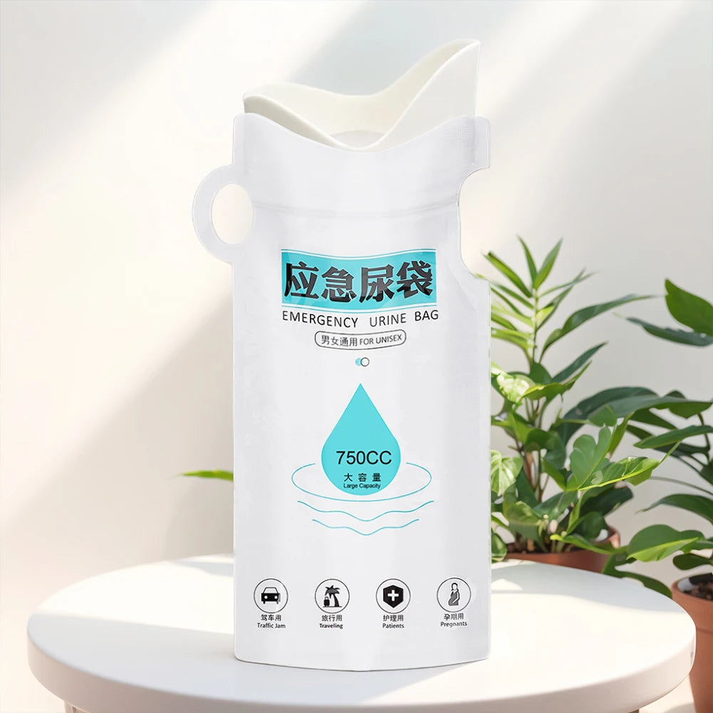Sacs urinaires jetables de 750 ml, sacs d'urgence pour uriner en extérieur, sacs anti-fuites pour voiture, auto-scellants pour les embouteillonnages Planète Rando