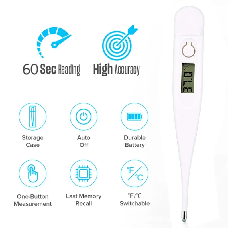 Thermomètre numérique 1-2P pour la fièvre, corps basal, aisselles ou rectales, écran LCD électronique, mesure de haute précision, chaleur intelligente MKZT