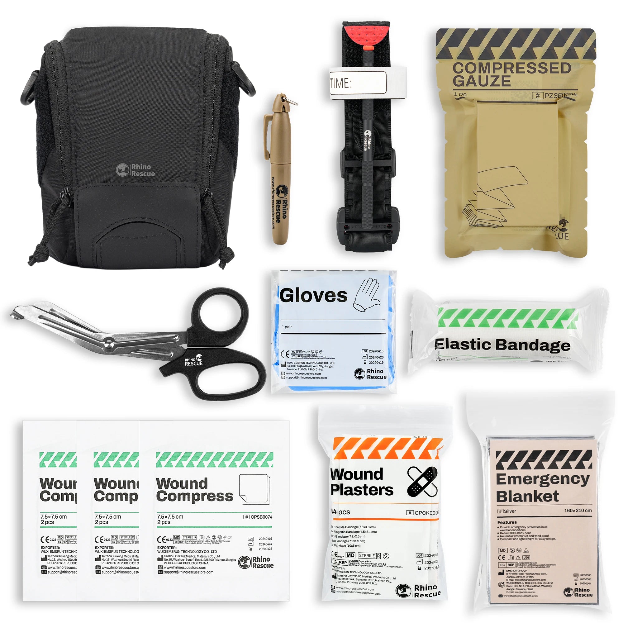 Kit tactique compatible MOLLE pour les services d'urgence "RHINO RESCUE - MOLLE IFAK"