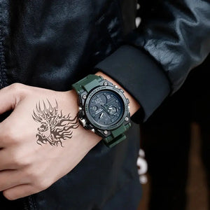 SANDA-Montre-bracelet de sport étanche pour homme, haut de gamme, montres de luxe pour homme, militaire, montre de l'armée, affichage des touristes SANDA