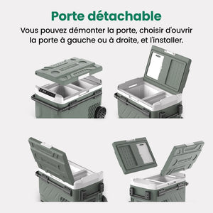 Alpicool-Mini réfrigérateur de voiture portable, refroidisseur à compresseur, EZGW, 40L, 50L, 60L, 12 V, 24V DC, 100 V-240V AC, congélateur pour camping, barbecue Planète Rando