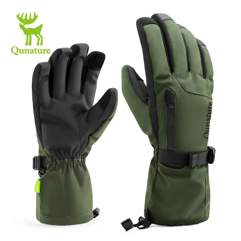 Gants de ski tactiles & imperméables avec poignet allongé et technologie 3M Thinsulate "Qunature - 16410045"