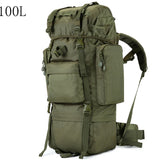 Sac à dos tactique avec housse de pluie 100L résistant 900D "L&Q Army - BL023"