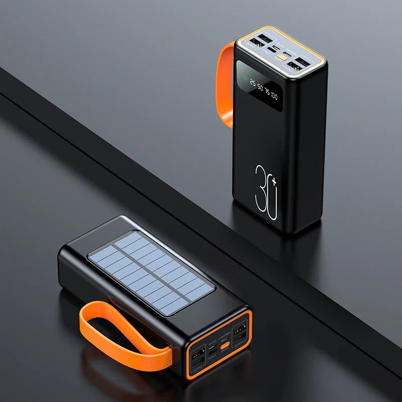 Banque d'énergie solaire de très grande capacité de 50000 MAh, charge rapide, lumière de Camping en plein air, alimentation Mobile, batterie externe Solar Energy