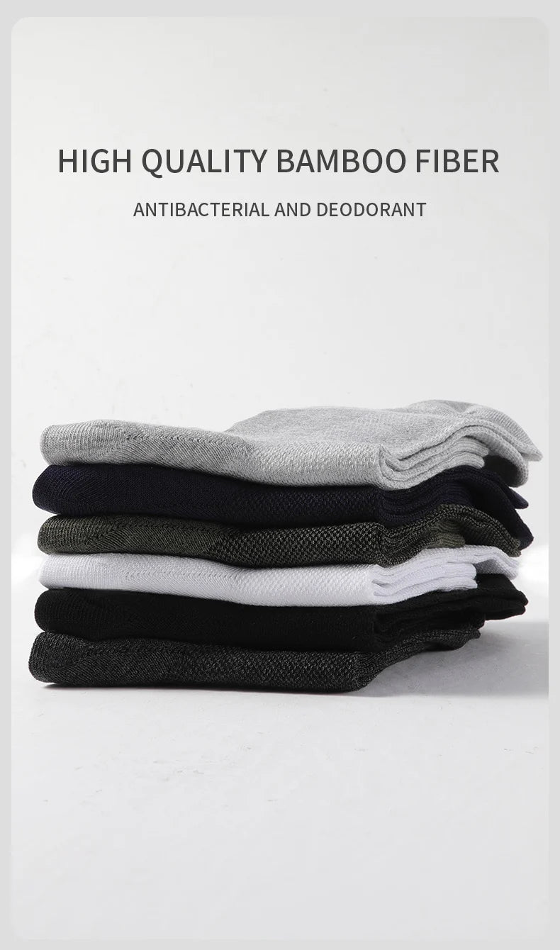 Lot de 5 paires de chaussettes homme en fibre de bambou antibactériennes "MiiOW - MQL2B28368", couleurs gris et noir, présentées sur fond blanc. Marque MiiOW.