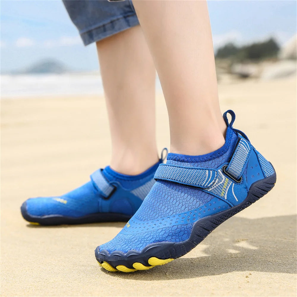 Chaussures d'eau antidérapantes à cinq doigts pour hommes et femmes, baskets légères à séchage rapide, pour pataugeoire en plein air, natation, pieds nus Planète Rando