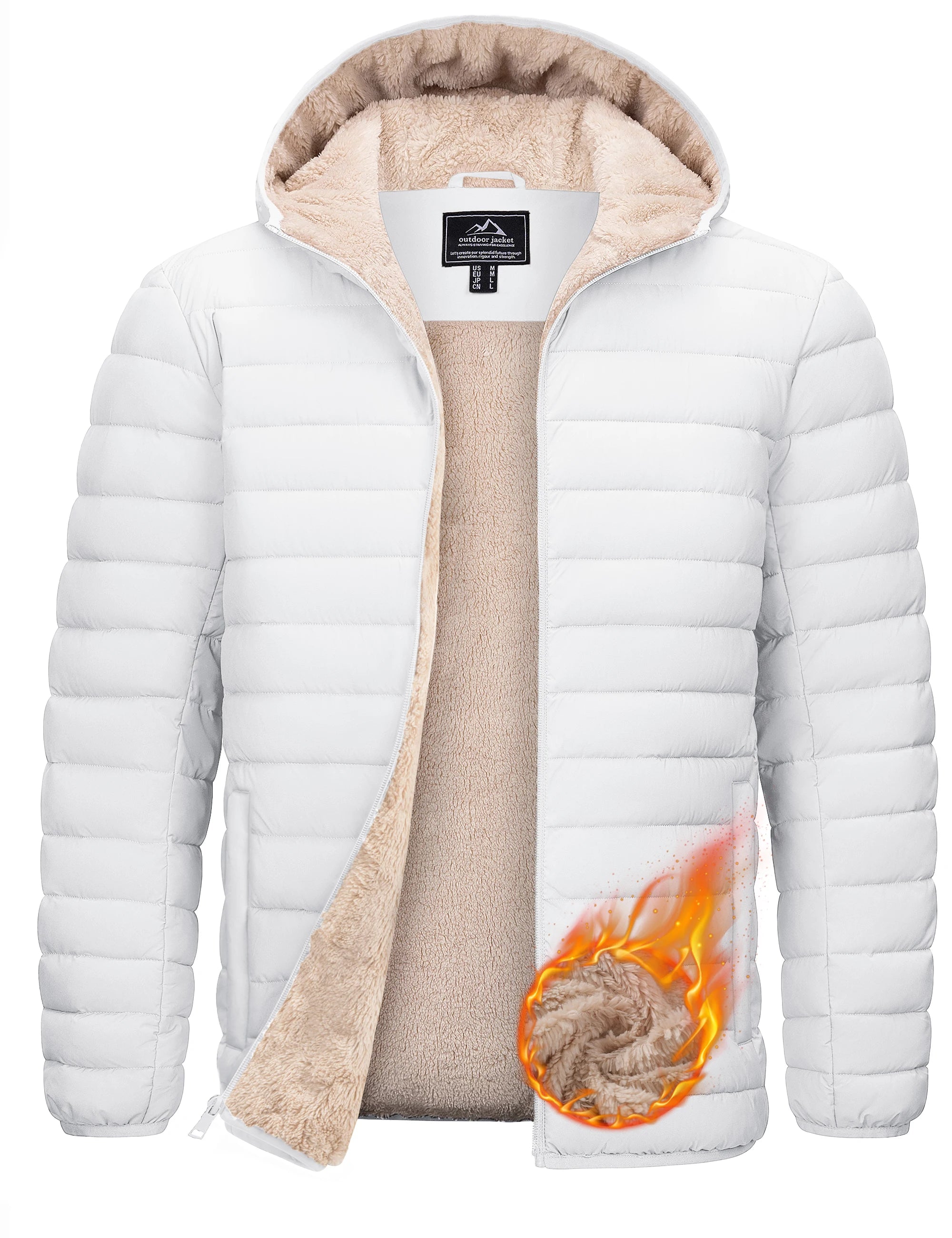 Doudoune isolante doublée sherpa imperméable à capuche "TACVASEN - CTD1"