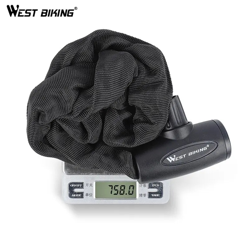 Antivol à chaîne en alliage d'acier dur pour vélo électrique, VTC et VTT "WEST BIKING - Chain Lock 00A" - Planète Rando