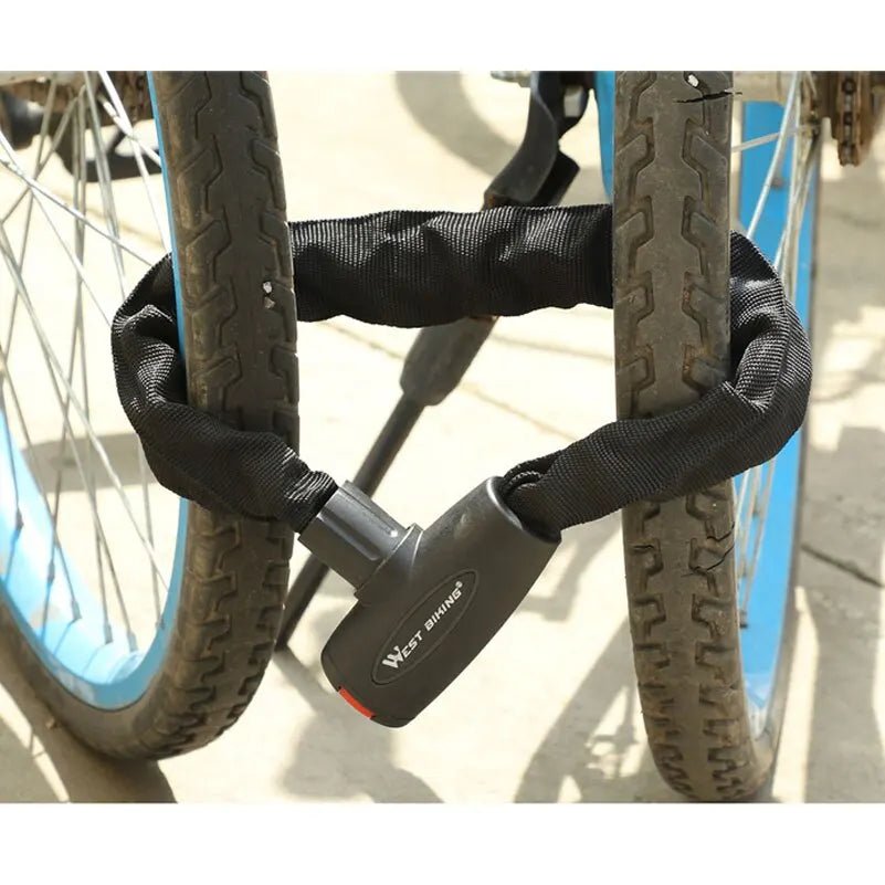 Antivol à chaîne en alliage d'acier dur pour vélo électrique, VTC et VTT "WEST BIKING - Chain Lock 00A" - Planète Rando