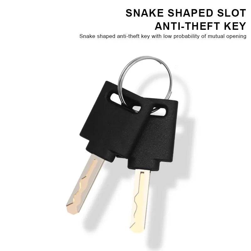 Antivol de vélo haute sécurité à chaine avec 2 clés "RIDERACE - Chain lock" - Planète Rando