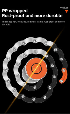 Antivol de vélo pliable à combinaison pour vélo électrique, VTC, VTT et gravel "WEST BIKING - PFL003" - Planète Rando