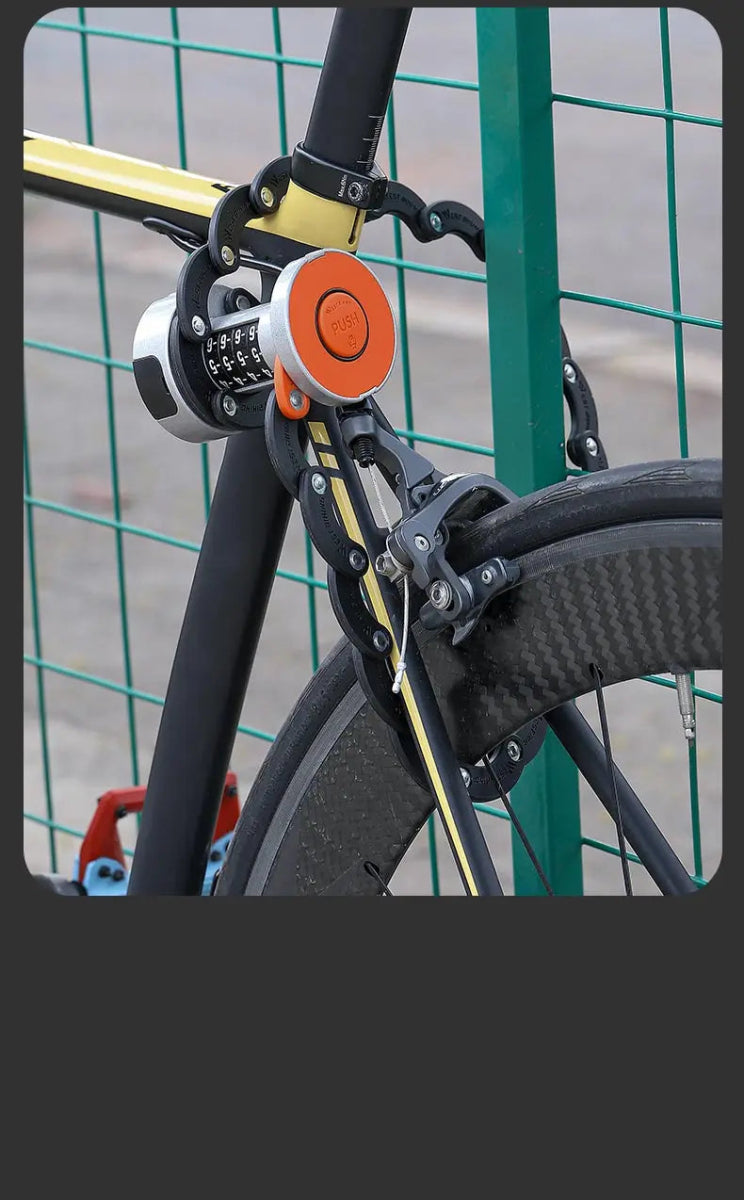 Antivol de vélo pliable à combinaison pour vélo électrique, VTC, VTT et gravel "WEST BIKING - PFL003" - Planète Rando