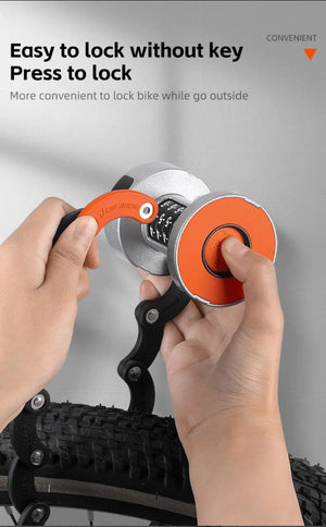 Antivol de vélo pliable à combinaison pour vélo électrique, VTC, VTT et gravel "WEST BIKING - PFL003" - Planète Rando