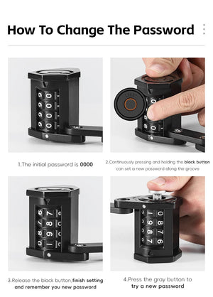 Antivol pliable avec 4 chiffres pour vélo électrique, vtc, gravel "WEST BIKING - PFLock" - Planète Rando