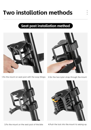 Antivol pliable avec 4 chiffres pour vélo électrique, vtc, gravel "WEST BIKING - PFLock" - Planète Rando