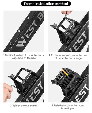 Antivol pliable avec 4 chiffres pour vélo électrique, vtc, gravel "WEST BIKING - PFLock" - Planète Rando