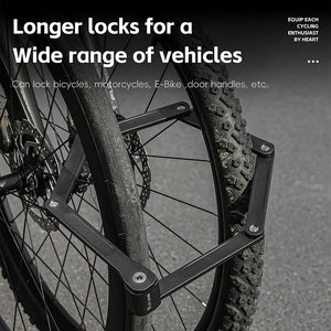Antivol pliable de 87 cm en acier allié haute sécurité pour VTT, vélo de route, vélo électrique "WEST BIKING - PFL002" - Planète Rando