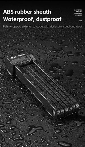 Antivol pliable de 87 cm en acier allié haute sécurité pour VTT, vélo de route, vélo électrique "WEST BIKING - PFL002" - Planète Rando