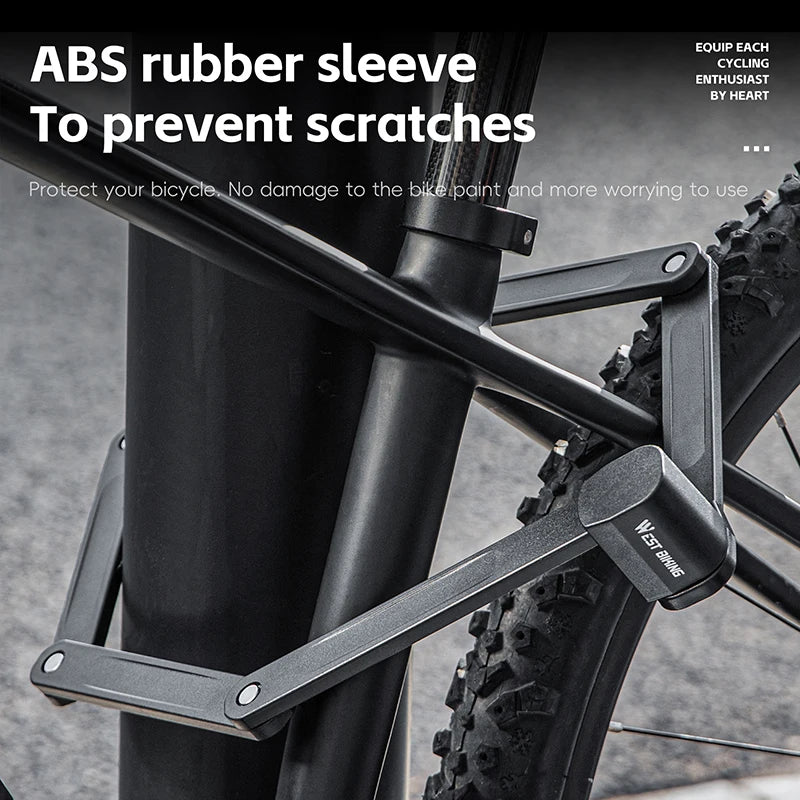 Antivol pliable de 87 cm en acier allié haute sécurité pour VTT, vélo de route, vélo électrique "WEST BIKING - PFL002" - Planète Rando