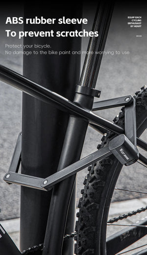 Antivol pliable de 87 cm en acier allié haute sécurité pour VTT, vélo de route, vélo électrique "WEST BIKING - PFL002" - Planète Rando