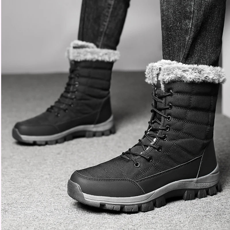Après - ski / bottines d'hiver imperméables avec doublure polaire pour homme "PUAMSS - G1081" - Planète Rando