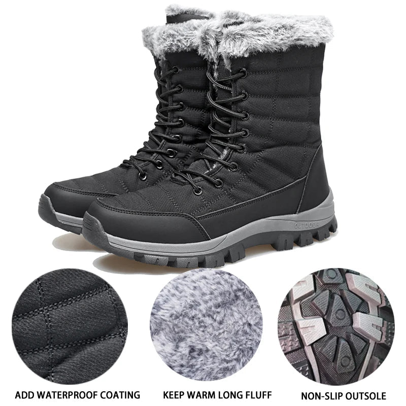 Après - ski / bottines d'hiver imperméables avec doublure polaire pour homme "PUAMSS - G1081" - Planète Rando