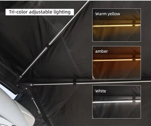 Auvent 270° pour voiture, SUV, 4x4 ou van en tissu oxford 600D résistant & imperméable anti - UV “Planète Rando – Aurora 270” - Planète Rando
