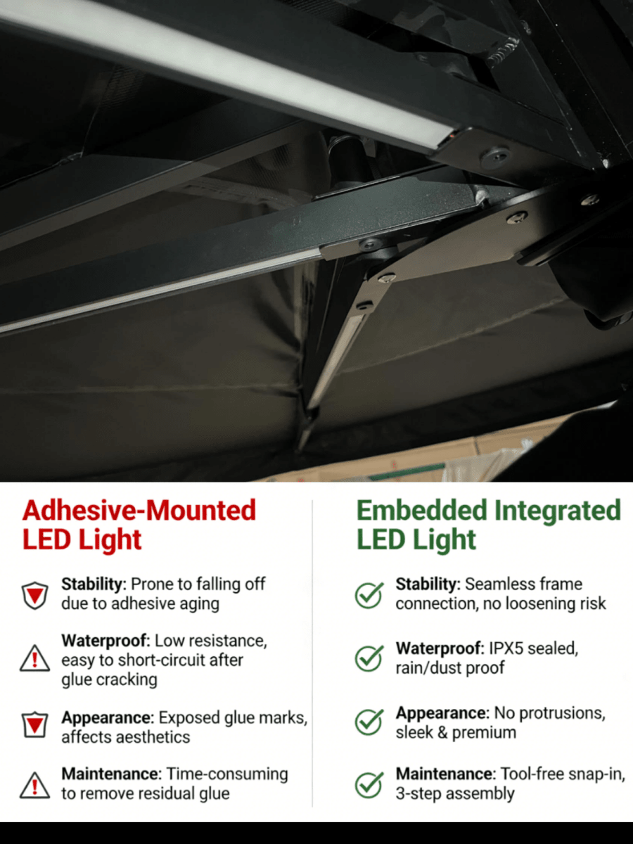 Auvent 270° pour voiture, SUV, 4x4 ou van en tissu oxford 600D résistant & imperméable anti - UV “Planète Rando – Aurora 270” - Planète Rando